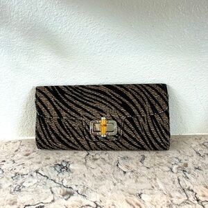 MMS Design Studio Zebra Print Clutch